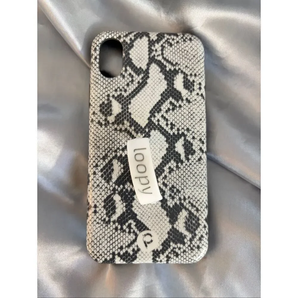 Loopy iPhone XS Phone Case Snake-Print with Matching Microfiber Cover - Picture 3 of 6